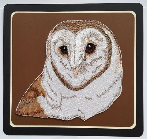 Barn Owl Patch Iron on Embroidered Owl Fabric Patch Toile Art Pattern  Design 
