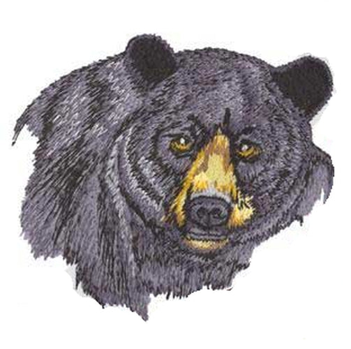 Black Bear Head (99) Embroidered Patch 3.5" x 3.5" Free USA Shipping