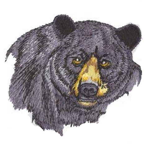 Black Bear Head (99) Embroidered Patch 3.5" x 3.5"