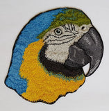 Macaw, Blue & Gold, Parrot Embroidered Patch FREE USA SHIPPING