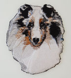 Sheltie Blue Merle Embroidered Patch