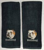 Bulldogs Embroidered Hand Towels