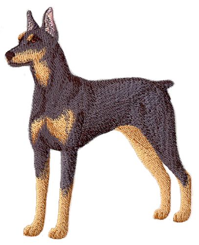 Doberman Pinscher Dog Full Body Embroidered Patches, 3 sizes available