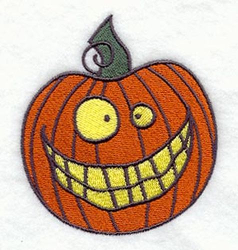 Pumpkin, Jack-o-Lantern, Halloween Embroidered Patch 3.4" x 3.8"