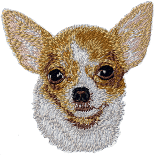 Chihuahua Embroidered Patch 3"  FREE USA SHIPPING