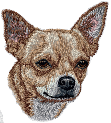 Chihuahua Dog Tan (428) Embroidered Patch Approx 3" Free USA Shipping