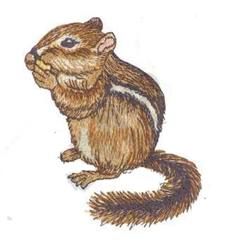 Chipmunk 2133 Embroidered Patch 3.5" x 3.5" Free USA Shipping