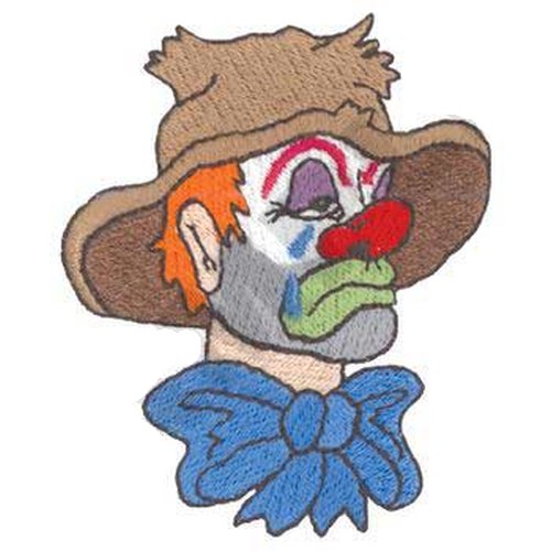 Clown Crying (219) Embroidered Patch 2.4" x 3", Free USA Shipping