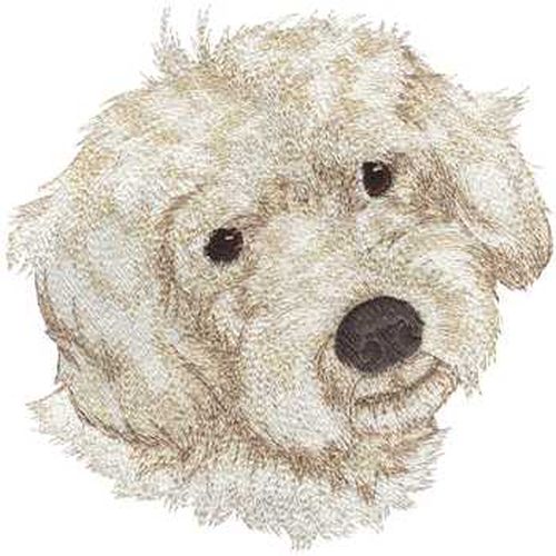 Labradoodle Dog, Embroidered Patch 7.4" x 7.6"