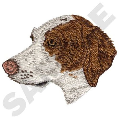 Brittany Dog Embroidered Patch 3" x 2.4"
