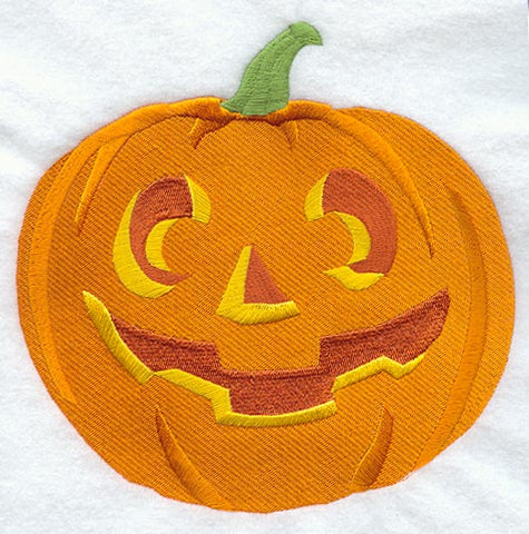 Pumpkin, Jack-o-Lantern, Halloween Embroidered Patch 7" x 6.9"
