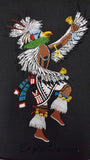 Eagle Dancer, Eagle Kachina Embroidered Patch 10.5" x 6.9" FREE USA SHIPPING