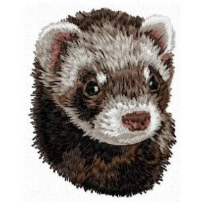 Ferret Embroidered Patch 3" Free USA Shipping