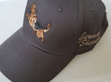 German Shepherd Dog Jumping GSD Dog Embroidered on a Charcoal Hat