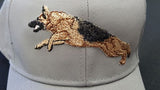 German Shepherd Dog Jumping, Embroidered Hat