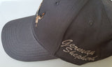 German Shepherd Dog Jumping GSD Dog Embroidered on a Charcoal Hat