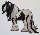 Gypsy Vanner Horse Embroidered Patch 5.9" x 4.9" FREE SHIPPING