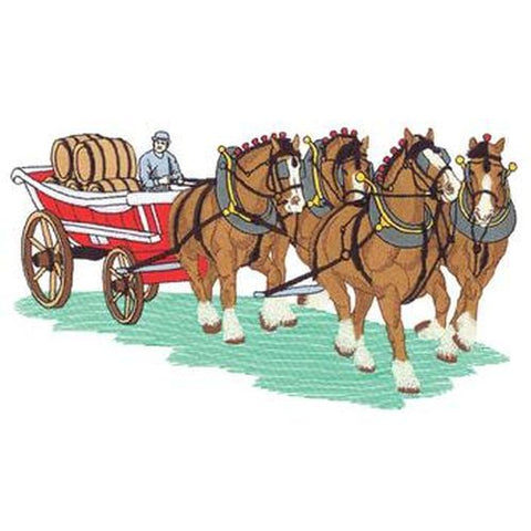 Clydesdale, Draft Horse, Hitch Embroidered Patch Approx Size 10.5"x 5.9"