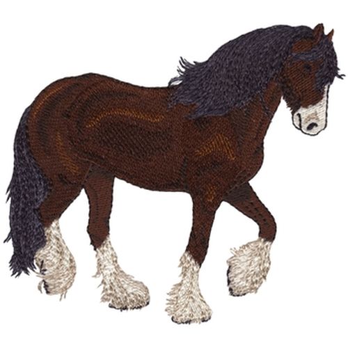 Brownshire Horse Embroidered Patch Approx Size 5.7" x 5"