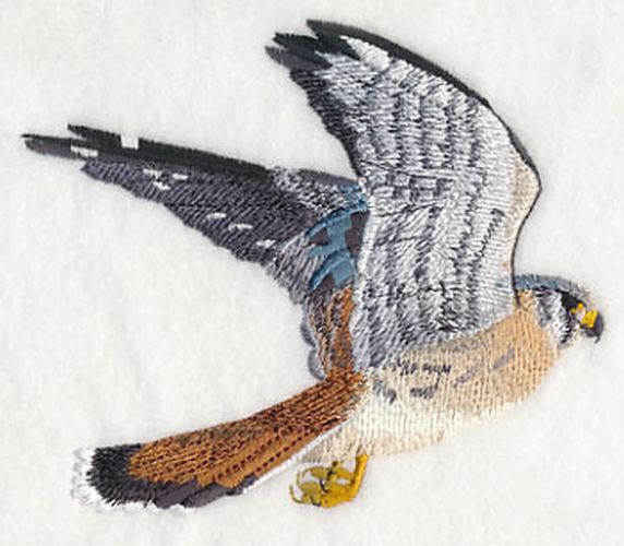 American Kestrel Falcon, Flying Embroidered Patch Available in 2 sizes