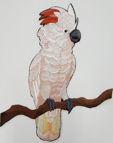 Cockatoo, Moluccan Parrot Embroidered Patch