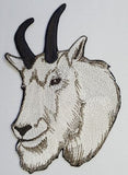 Mountain Goat Embroidered Patch 4.7" x 6.9"
