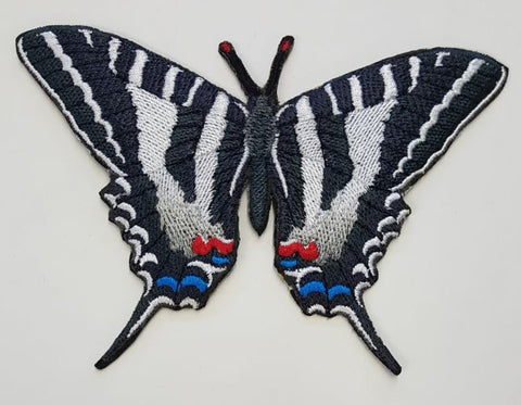 Zebra Swallowtail Butterfly Pawpaws Papilionidae Bug Moth Caterpillar Embroidered Patch 5.2" x 3.5"