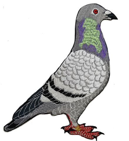 Pigeon Embroidered Patch 2 sizes Free Shipping