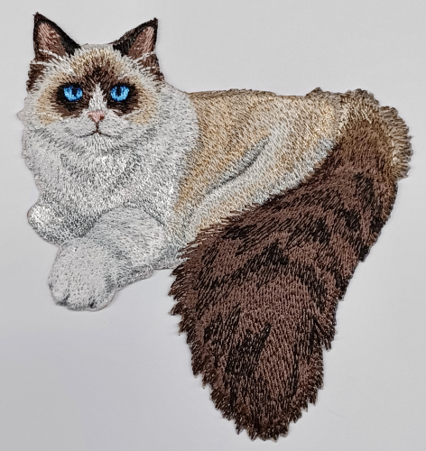 Ragdoll Cat, Kitty, Embroidered Patch Free USA Shipping