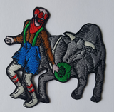 Rodeo Clown Embroidered Patch 3.5" x 3.5" FREE USA SHIPPING