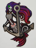 Mermaid Skeleton Embroidered Patch