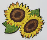 Sunflower Embroidered Patch 4" x 4.5" Free USA Shipping