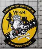 Tom Cat, VF-84 Prepare To Surrender Your Booty Baby! Embroidered Patch 8" x 9.5"