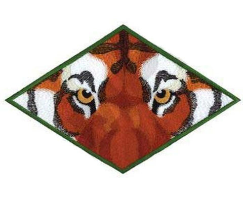 Tiger Eyes Embroidered Patch 9 x 5.7