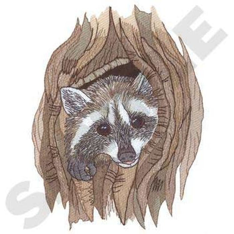 Raccoon Embroidered Patch 5.2" x 7"