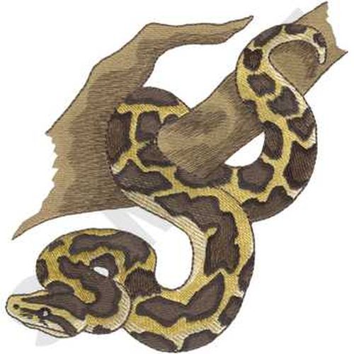 Snake Burmese Python  Reptile Embroidered Patch 6.4 x 6.6