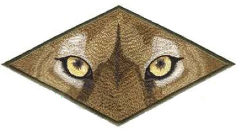 Cougar Eyes Exotic Cat Embroidered Patch 7.9 x 4