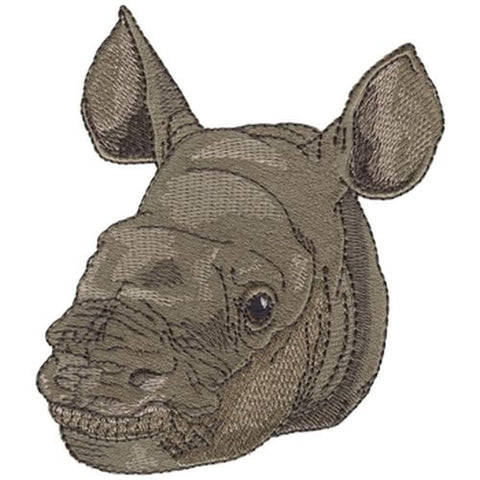 Rhino Baby, Rhinoceros Embroidered Patch 4.7" x 5.6"