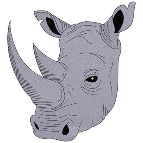 Rhino, Rhinoceros Embroidered Patch 7.1" x 7.8"
