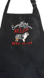 Australian Shepherd Dog Embroidered Apron for Cooking, BBQs, Crafts, Dog Grooming