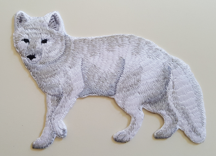 Arctic Fox Embroidered Patch Free USA Shipping