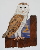 Owls, Barn Owl, Birds of Prey, Embroidered Patch 6.3"x 8.7"