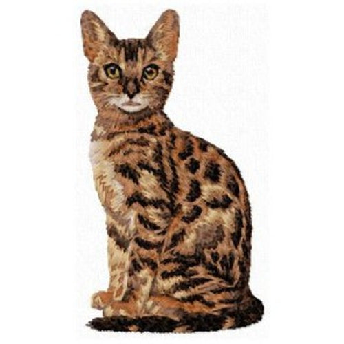 Bengal Cat Embroidered Patch Free USA Shipping