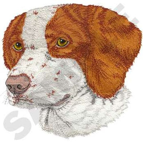 Brittany Dog Embroidered Patch 7.9" x 7.6"