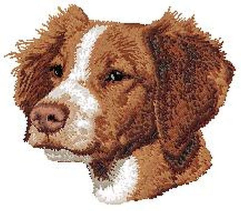 Brittany Dog Embroidered Patch 2.9" Tall