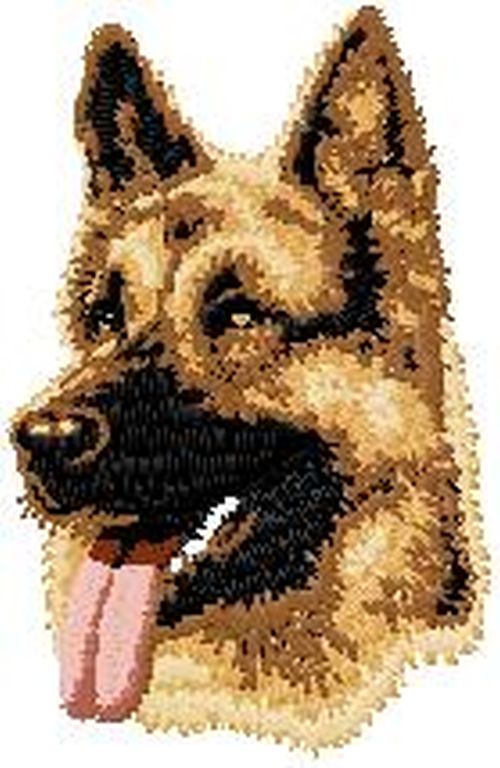 German Shepherd, Embroidered Patch 3.1"