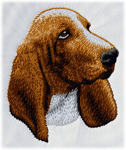 Basset Hound Dog Embroidered Patch (2.9 Inches Tall)