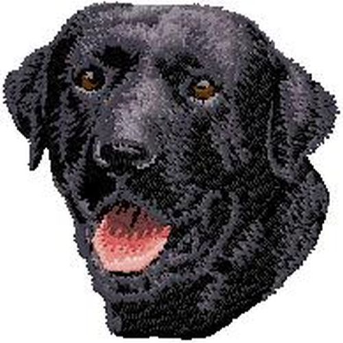 Labrador Retriever (Black) Dog Embroidered Patch 2.9"