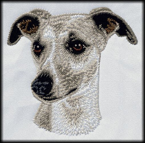 Whippet Embroidered Patch 3.3"