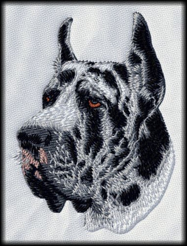 Great Dane Dog Harlequin Embroidered Patch 3.3"